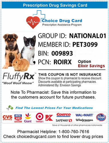 pet prescription discount card
